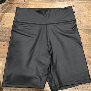 Abercrombie Faux Leather Biker Shorts